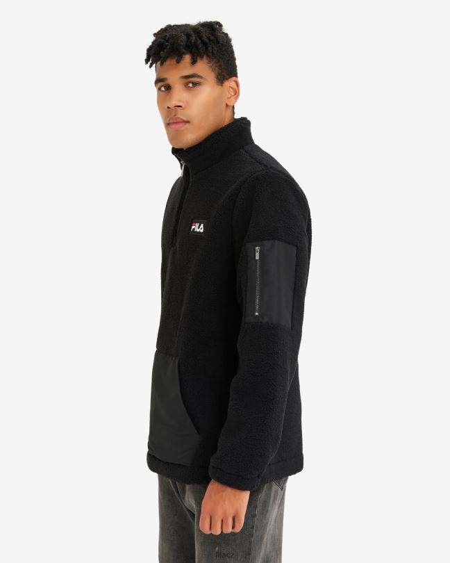 Fila černá pánská cole teddy qtr zip 0668L2608 Černá FILA