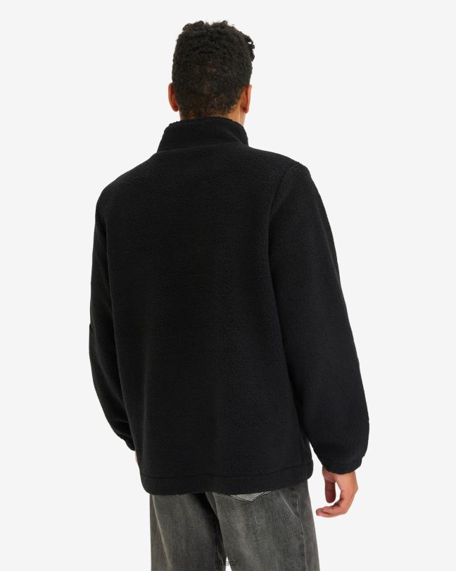 Fila černá pánská cole teddy qtr zip 0668L2608 Černá FILA