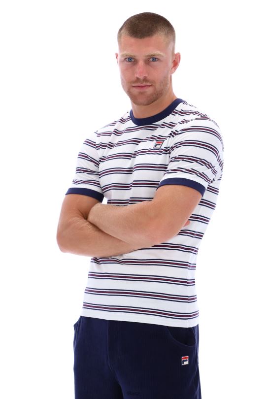 Tričko fila santiago ringer s historickým pruhem 0668L3307FILA