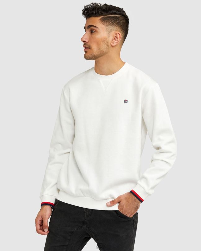 bílý azyl unisex badge crew fila 0668L2640 bílý azyl FILA