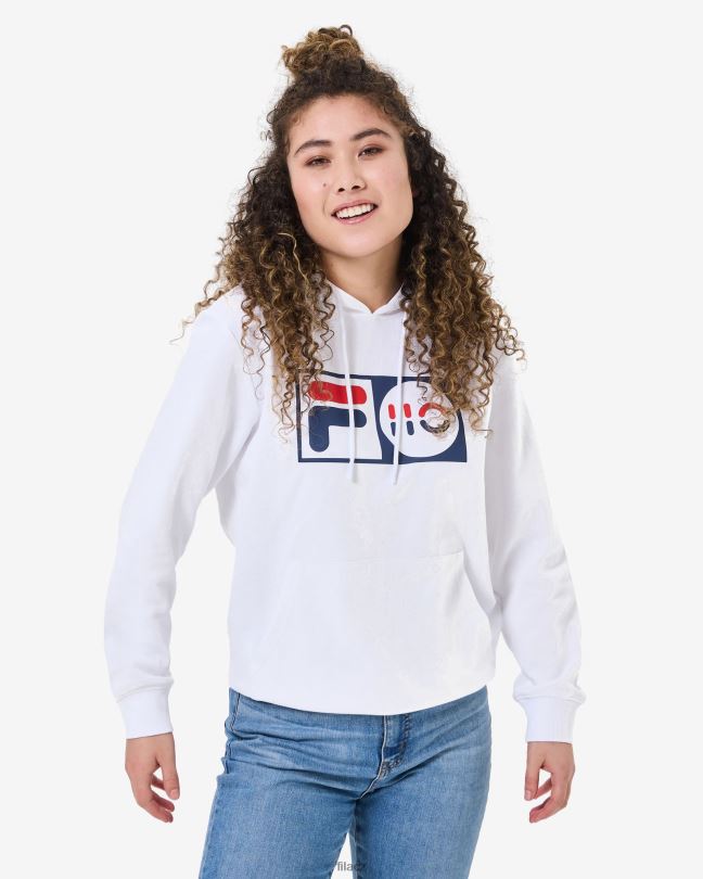 bílá unisex kapuce k výročí fila 0668L2619 bílý FILA