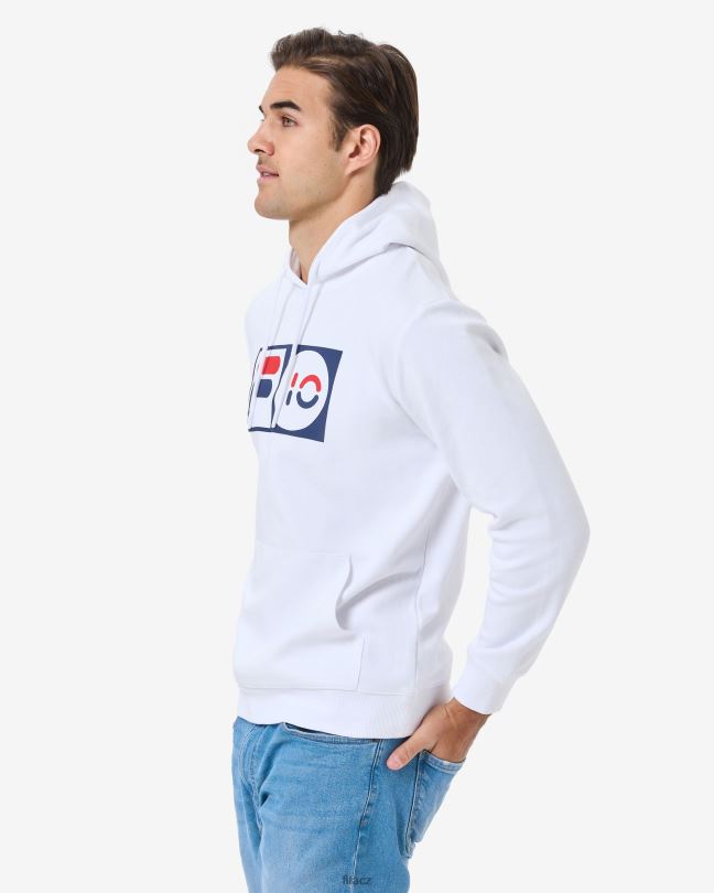 bílá unisex kapuce k výročí fila 0668L2619 bílý FILA