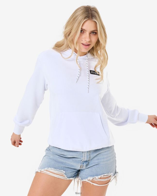 bílá unisex mikina s kapucí arlo fila 0668L2622 bílý FILA