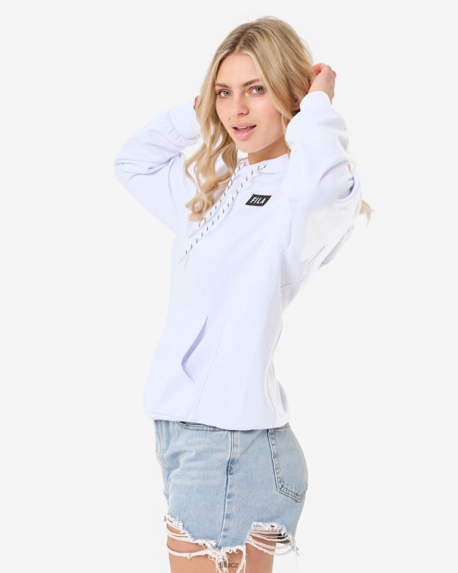 bílá unisex mikina s kapucí arlo fila 0668L2622 bílý FILA
