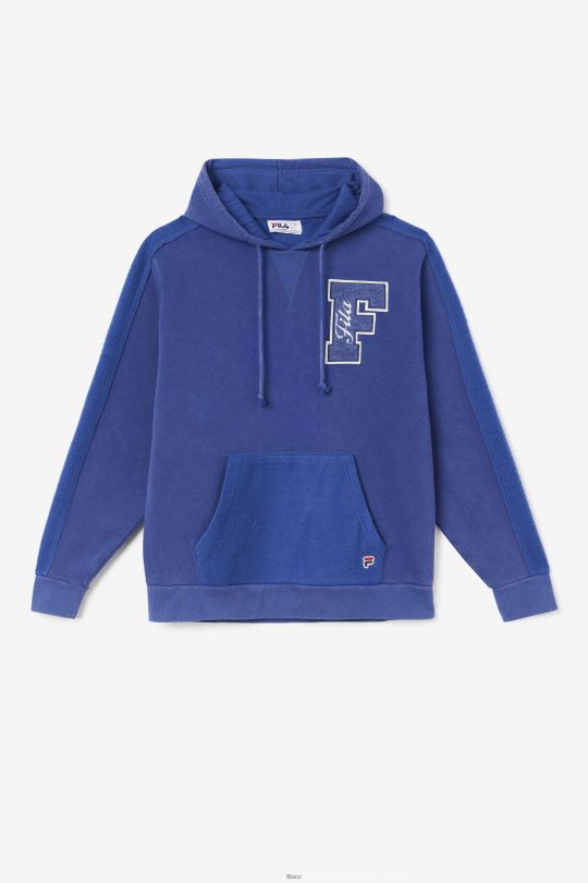 bryson vintage wash mikina s kapucí fila blue/gardenia 0668L518 modrá/gardénie FILA
