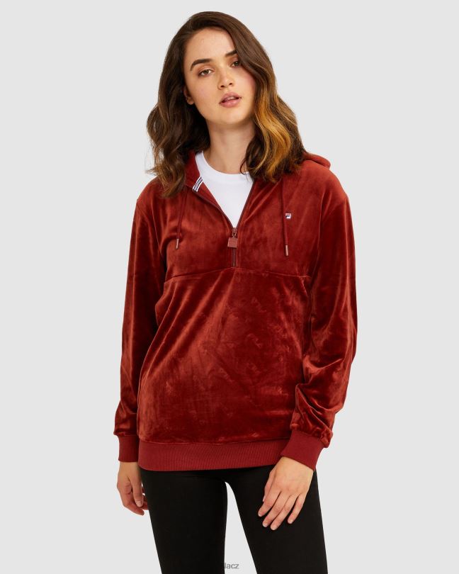 cihlová fila unisex dallas qtr zip 0668L2625 cihlový FILA