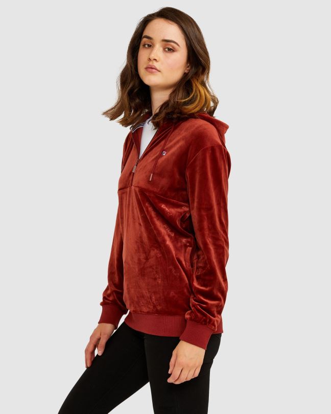 cihlová fila unisex dallas qtr zip 0668L2625 cihlový FILA