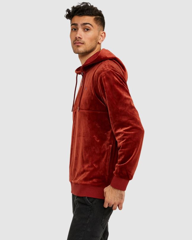 cihlová fila unisex dallas qtr zip 0668L2625 cihlový FILA