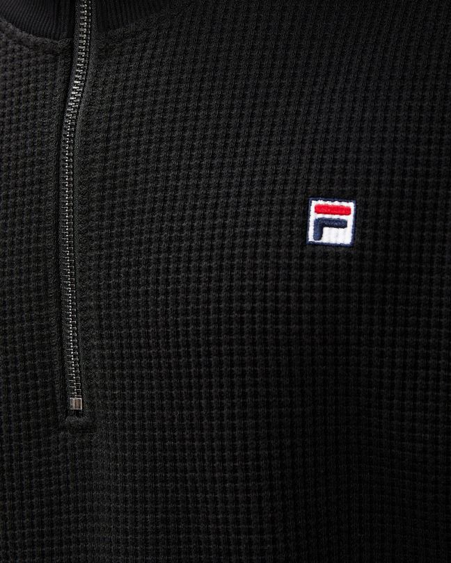 černý pánský odznak 2,0 qtr zip fila 0668L2604 Černá FILA