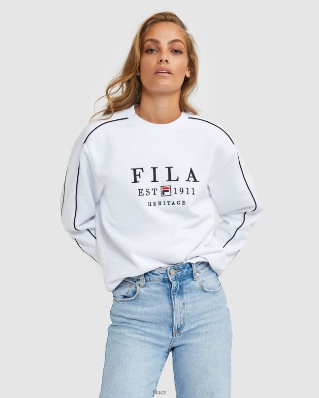 fila bílá unisex dědictví crew 0668L2590 bílý FILA