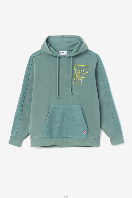 fila bryson vintage wash mikina s kapucí modrý smrk/mimóza 0668L517 modrý smrk/mimóza FILA