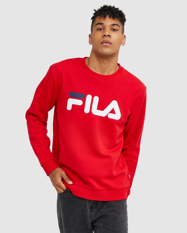 fila classic unisex crew červená 0668L2467 Červené FILA