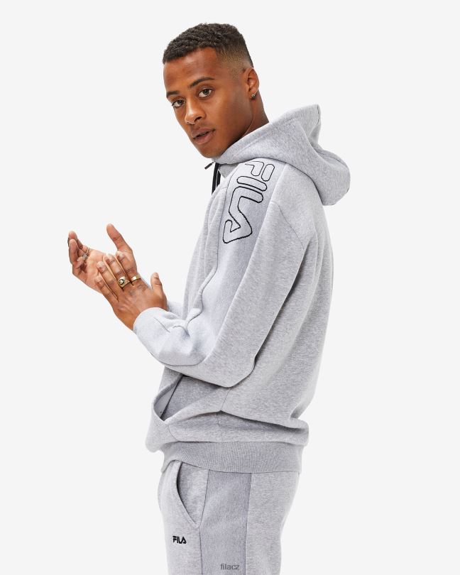 fila šedá marle pánská jay qtr zip 0668L2614 šedá marle FILA