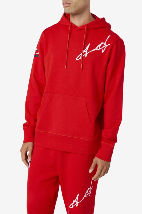 fila grant hill lazarus mikina s kapucí červená 0668L475 Červené FILA