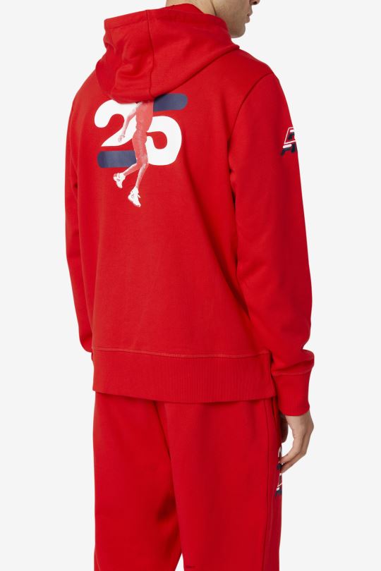 fila grant hill lazarus mikina s kapucí červená 0668L475 Červené FILA
