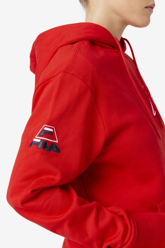 fila grant hill lazarus mikina s kapucí červená 0668L475 Červené FILA