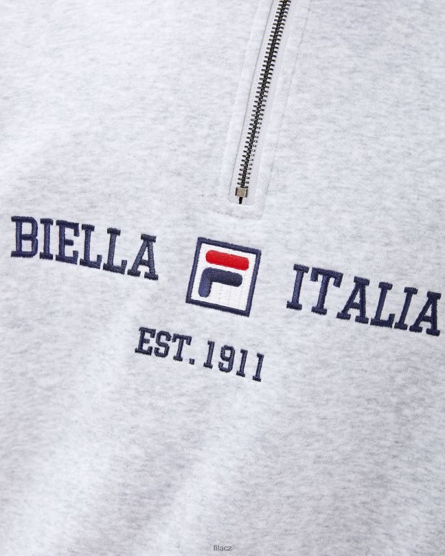 fila pánské aemero qtr zip světle šedá marle 0668L2617 světle šedá marle FILA