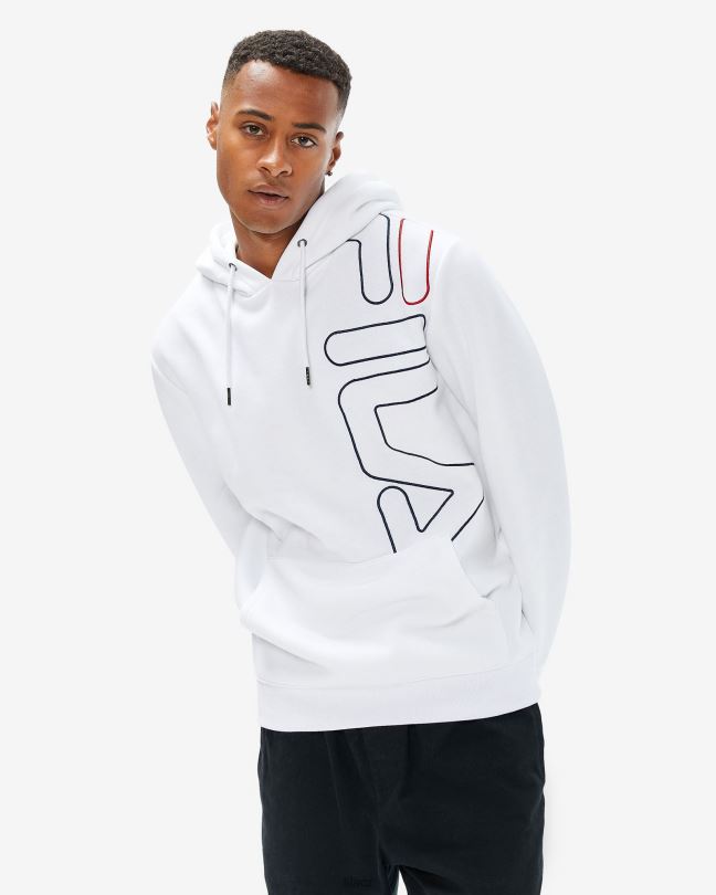 fila pánské brando s kapucí bílé 0668L2605 bílý FILA