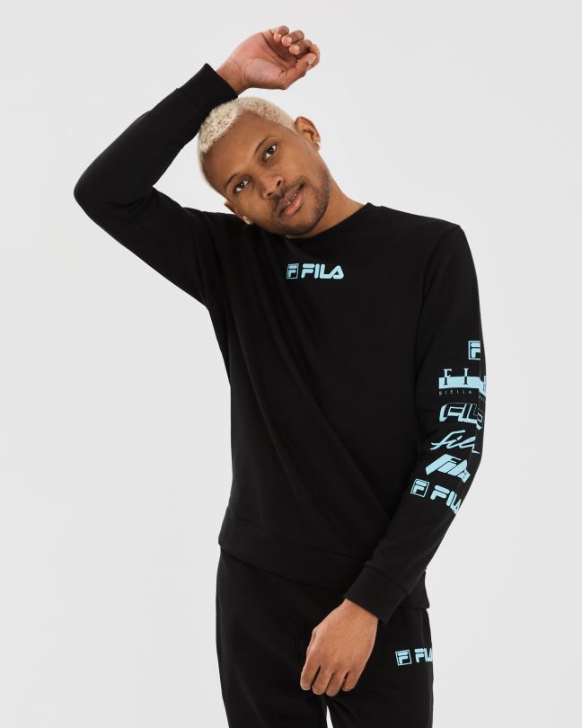 fila pánské daldy crew černé 0668L2317 Černá FILA