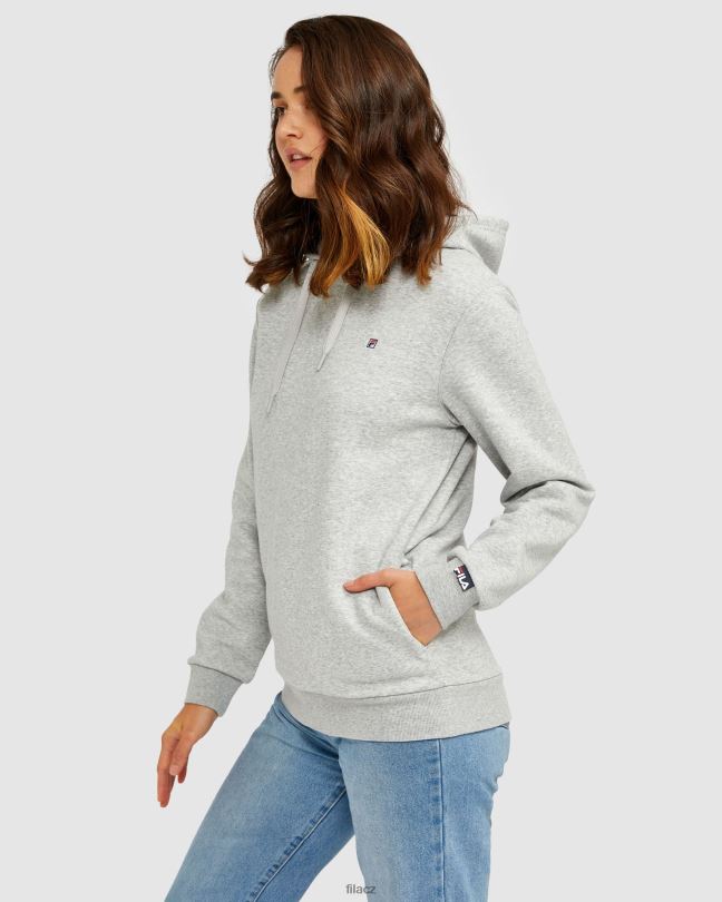 fila stříbrná marle unisex odznak 2.0 kapuce 0668L2626 stříbrný marle FILA