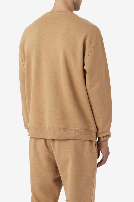 fila tabákově hnědá 2pac fleecová náplast crew 0668L514 tabákově hnědá FILA