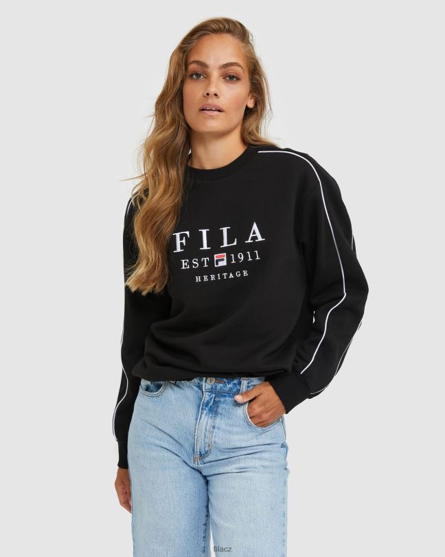 fila unisex dědictví crew černá 0668L2593 Černá FILA