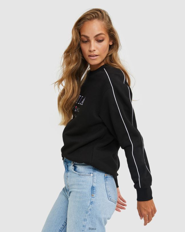 fila unisex dědictví crew černá 0668L2593 Černá FILA