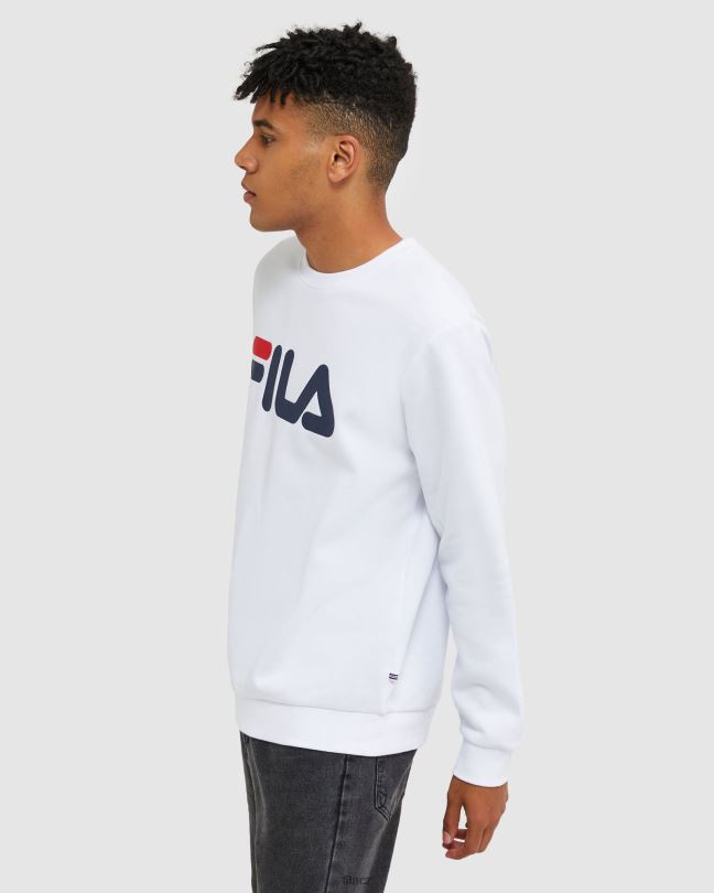fila white classic unisex crew 0668L2500 bílý FILA