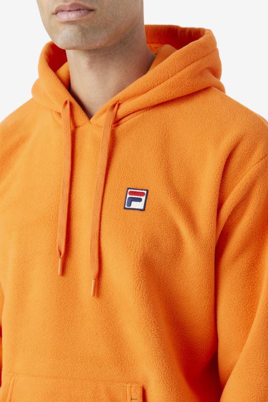 fleecová mikina fila oranžová finn 0668L508 oranžový FILA