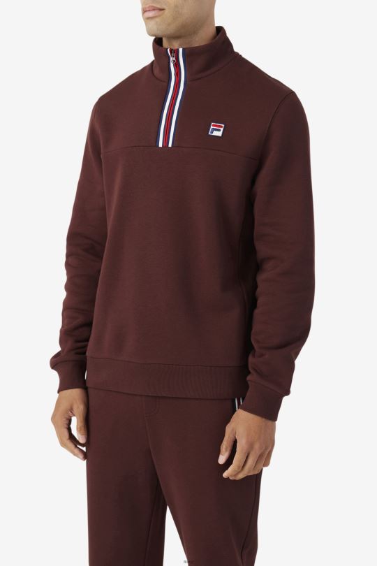 hnědý kámen weston poloviční zip fila 0668L486 hnědý kámen FILA