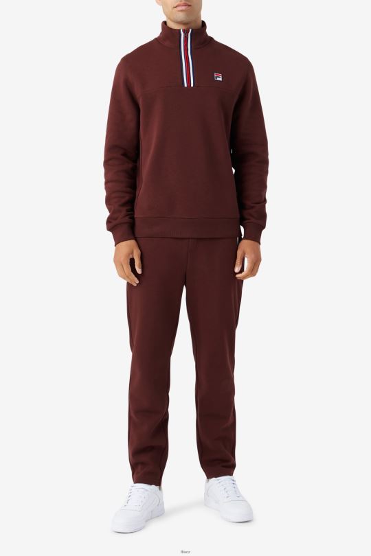 hnědý kámen weston poloviční zip fila 0668L486 hnědý kámen FILA