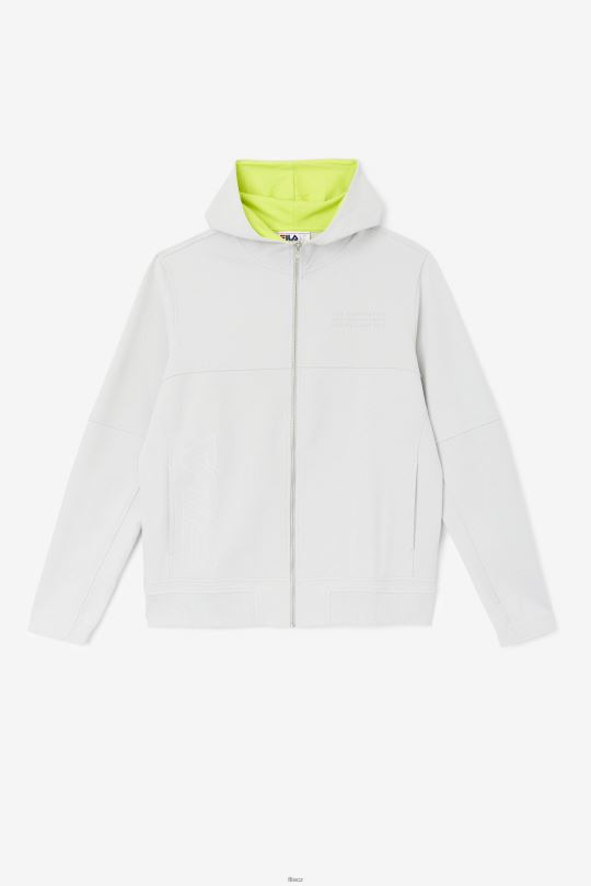kayra celorozepínací mikina s kapucí fila stone/lime punch 0668L458 kámen/vápno punč FILA