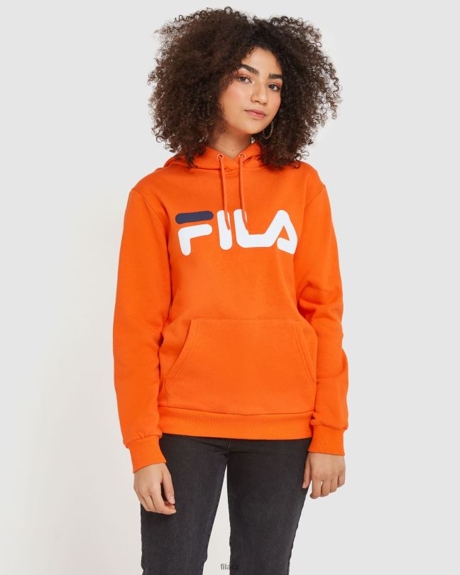 klasická unisex kapuce fila červená oranžová 0668L2492 červený pomeranč FILA
