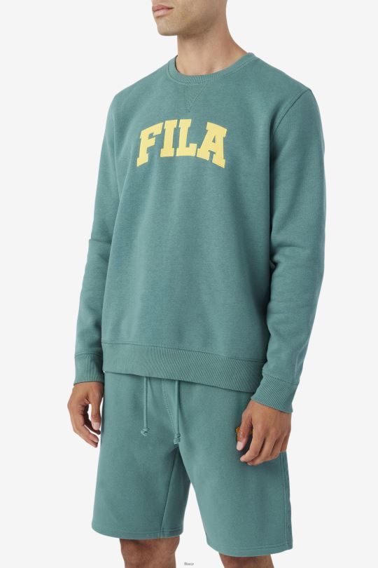mikina fila kory s výstřihem modrý smrk/mimóza 0668L499 modrý smrk/mimóza FILA