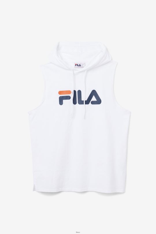mikina fila white/navy/cherry tomato zany bez rukávů 0668L256 bílá/námořnická/třešňová rajčata FILA