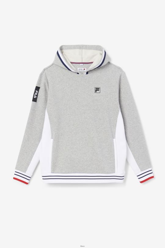 mikina s kapucí fila bevans park heather grey 0668L481 vřesově šedá FILA