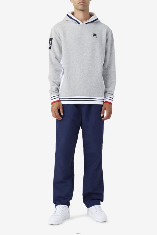 mikina s kapucí fila bevans park heather grey 0668L481 vřesově šedá FILA