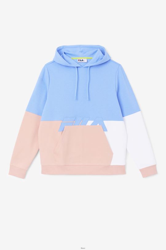 mikina s kapucí fila blue/coral cloud/stone madu 0668L430 modrý/korálový oblak/kámen FILA