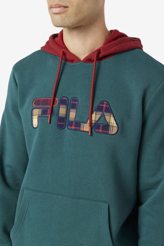 mikina s kapucí fila harnoop červnová chyba/rebarbora/šafrán 0668L511 červnová chyba/rebarbora/šafrán FILA