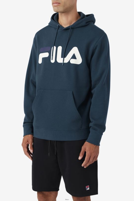 mikina s kapucí fila teal/egret/navy samari 0668L490 zelenomodrá/egret/námořnictvo FILA