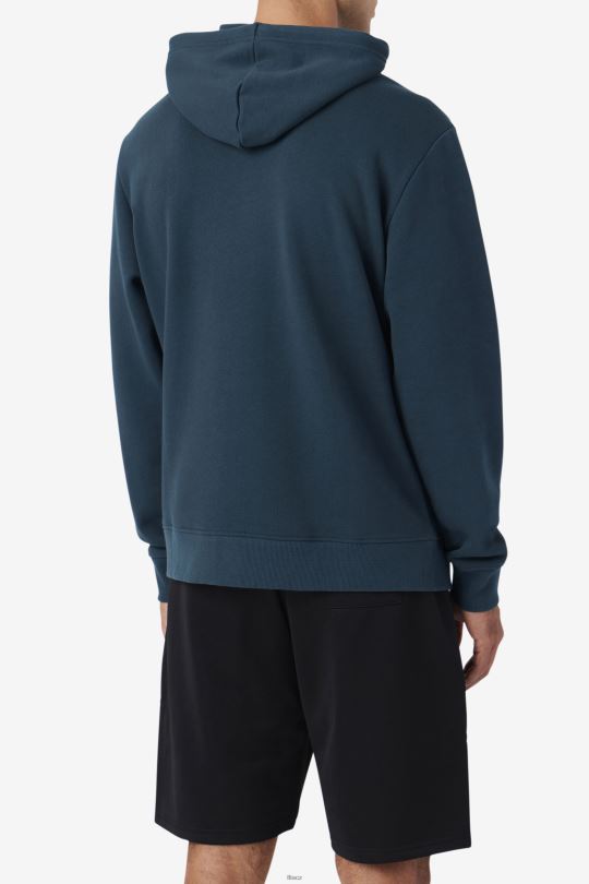 mikina s kapucí fila teal/egret/navy samari 0668L490 zelenomodrá/egret/námořnictvo FILA