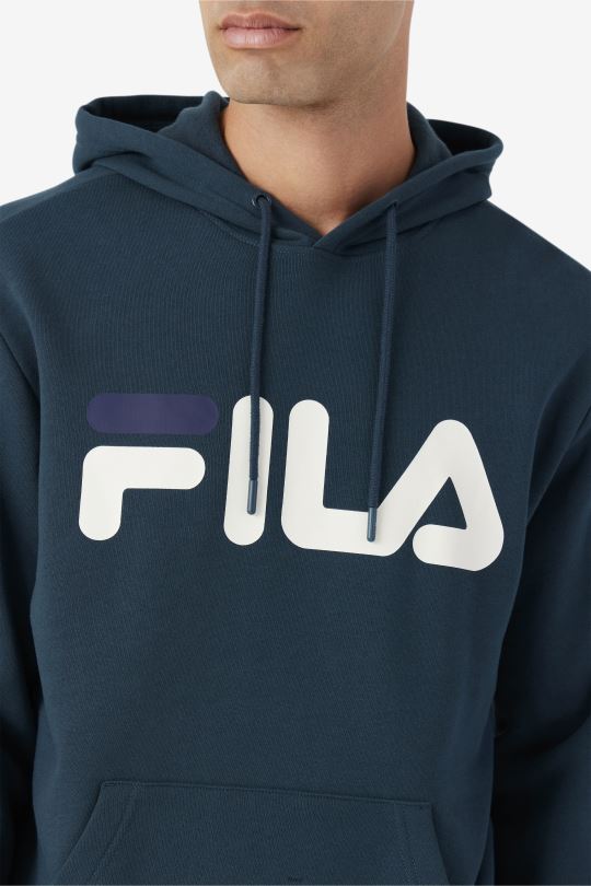 mikina s kapucí fila teal/egret/navy samari 0668L490 zelenomodrá/egret/námořnictvo FILA