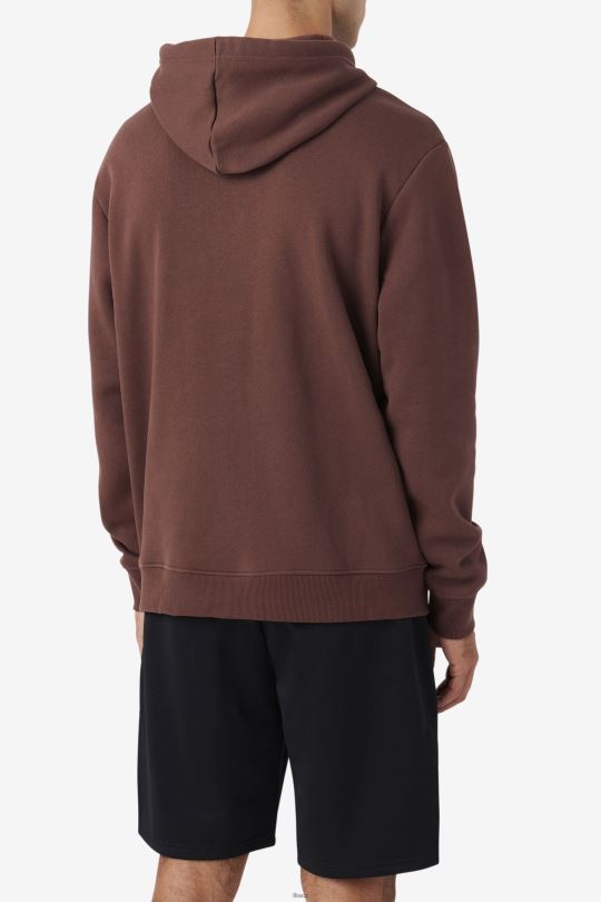 mikina s kapucí hnědý stone/egret/navy fila samari 0668L489 hnědý kámen/volavka/námořnictvo FILA