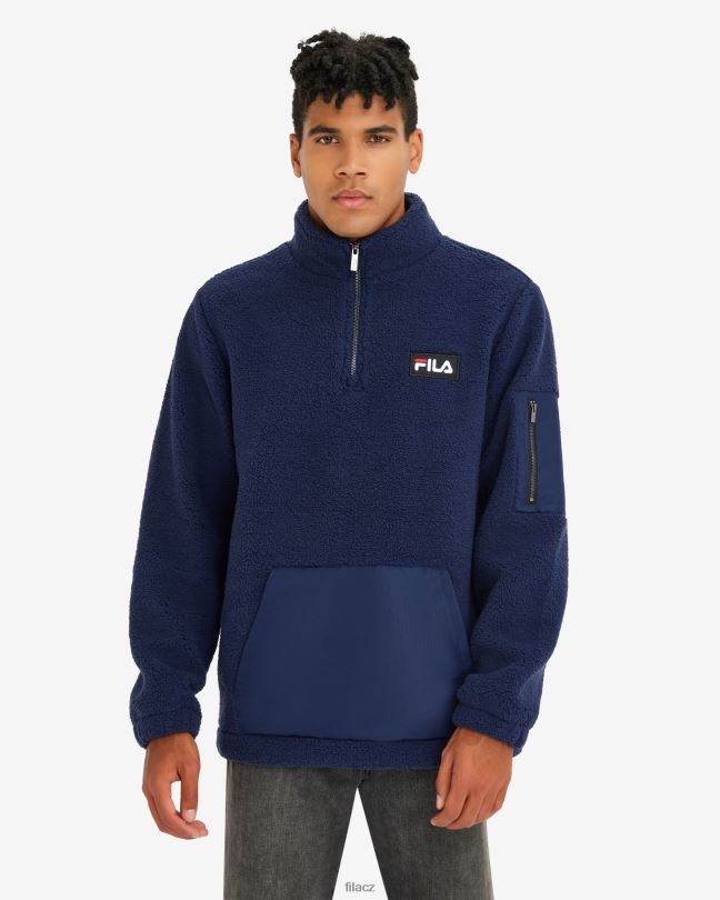nové námořnické pánské cole teddy qtr zip fila 0668L2610 nové námořnictvo FILA
