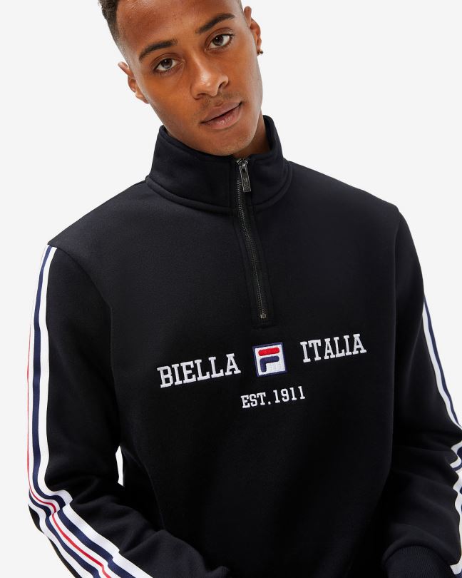 pánské aemero qtr zip fila black 0668L2594 Černá FILA