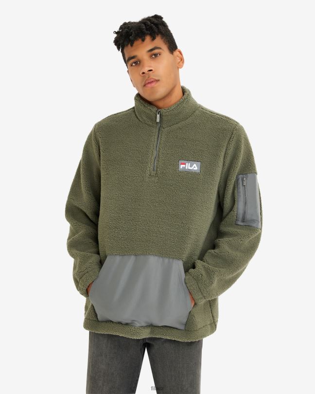 pánská cole teddy qtr zip khaki fila 0668L2627 khaki FILA