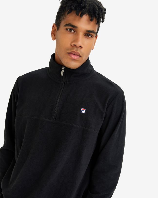 pánské david qtr zip fila black 0668L2600 Černá FILA