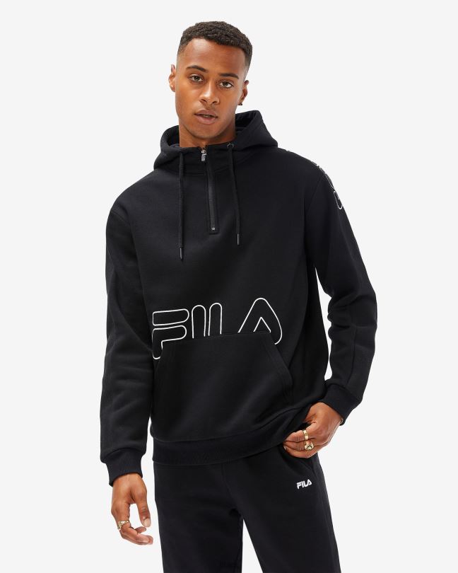 pánská jay qtr zip fila černá 0668L2606 Černá FILA