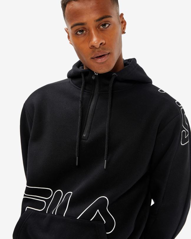 pánská jay qtr zip fila černá 0668L2606 Černá FILA