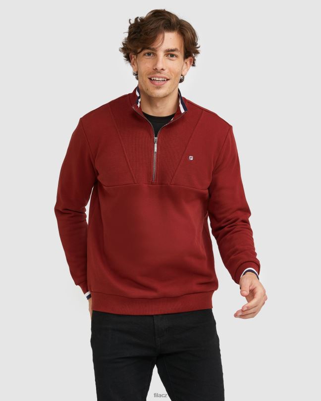 pánský odznak qtr zip fila brick 0668L2642 cihlový FILA